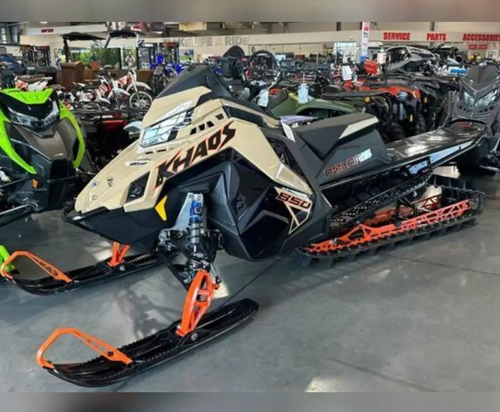 2024 POLARIS 850 RMK KHAOS SLASH 165 GLOSS BLACKMILITARY TANORANGE FOR $116 BW!