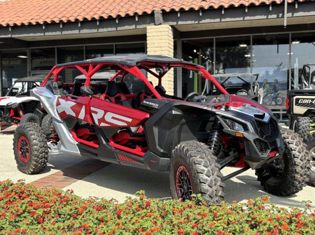 2025 CAN AM MAVERICK X3 MAX X RS TURBO RR FIERY RED HYPER SILVER FOR $144 BW!